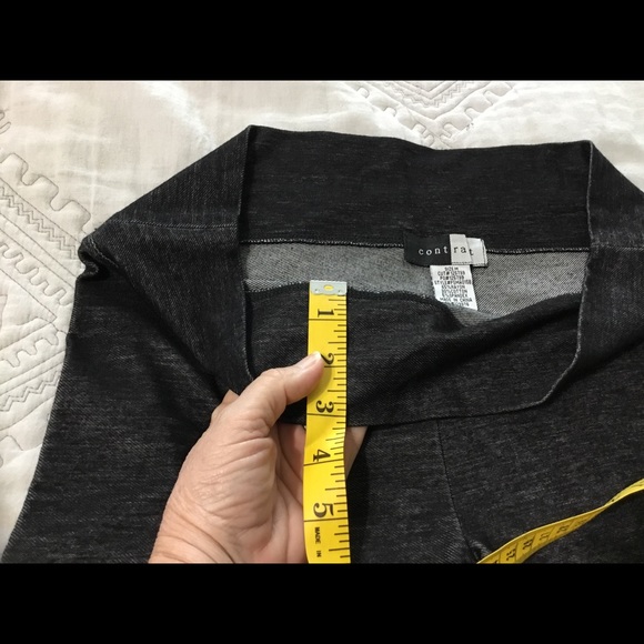 Contrast Embellished Dark Gray Leggings M - Picture 5 of 12